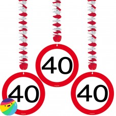Viseča spirala s prometnim znakom za 40 let